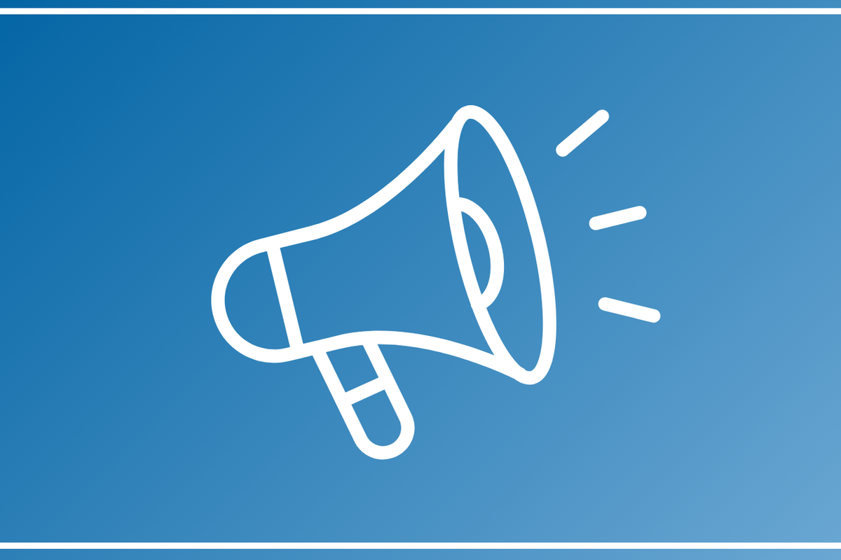 Eine Piktografie die Neuidkeiten durch ein Megafon darstellt