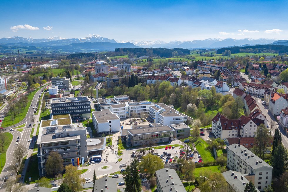 Luftbild des Campus der Hochschule Kempte
