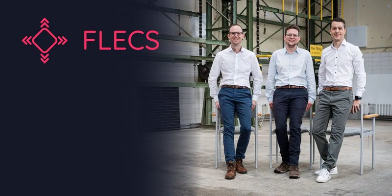 Die drei Gründer der Frima Flecs