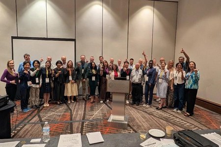 Eine Gruppe von Workshopteilnehmenden