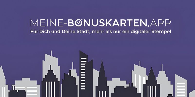 Eine Graphik einer Stadt als Anschauungsbild für die App Meine Bonuskarte