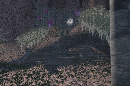 Letztes Level im Spiel: Treppen führen zum Portal