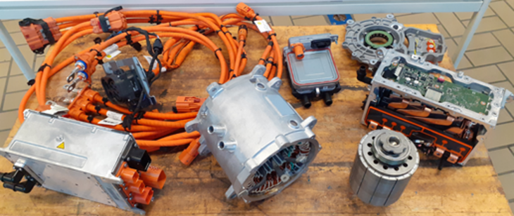 Komponenten von E-Fahrzeugen