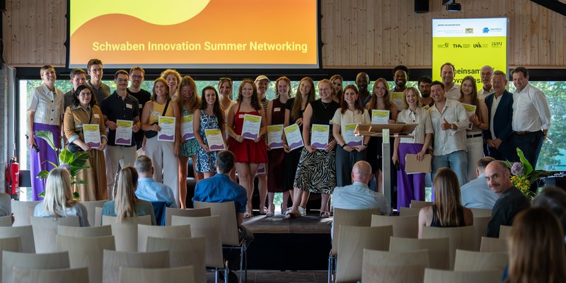 Die Teilnehmenden der Veranstaltung Schwaben Innovation Summernetworking. 