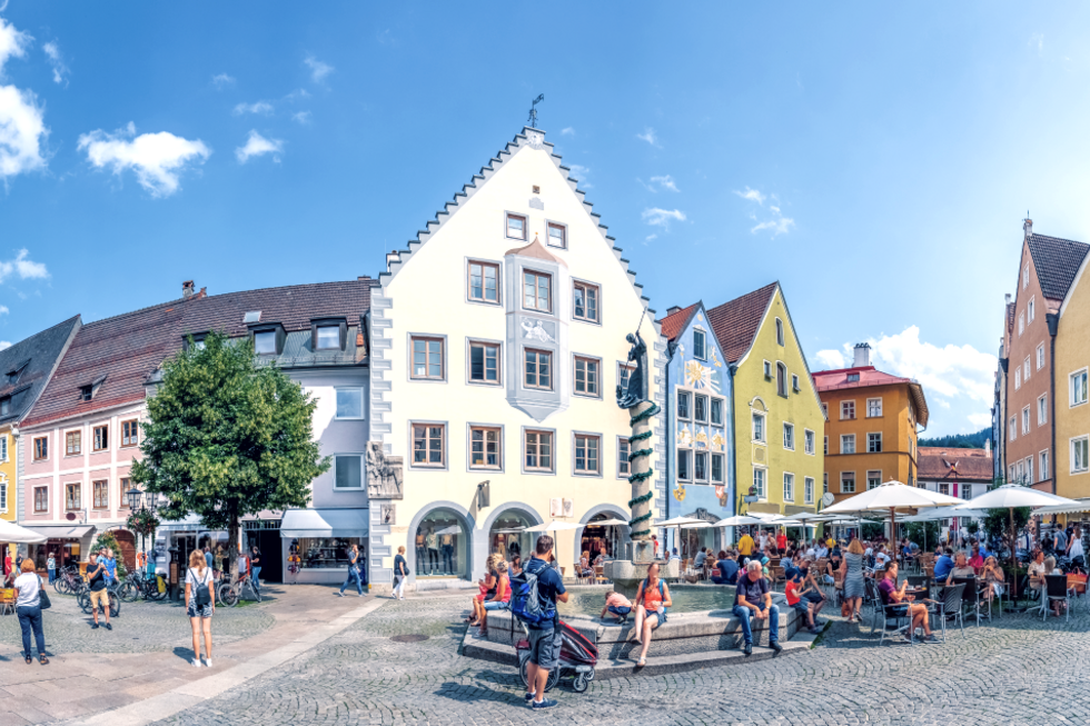 Ansicht der Füssener Innenstadt